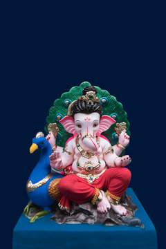 Lord Ganesha or Ganapati Idol, Hindu God, Hindu deity, Ganesh festival, Pune, Maharashtra, India.
