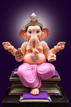 Lord Ganesha or Ganapati Idol, Hindu God, Hindu deity, Ganesh festival, Pune, Maharashtra, India.