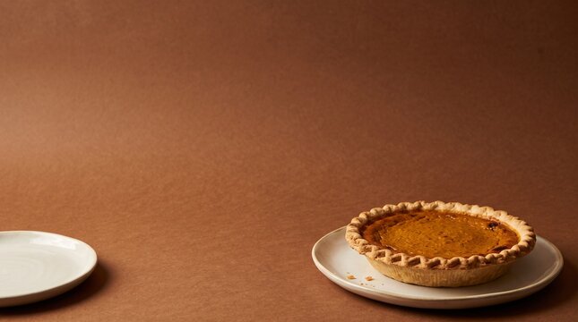 A warm and inviting thanksgiving scene featuring a delicious pumpkin pie symbolizing gratitude family gatherings and the spirit of the holiday season perfect for festive