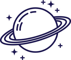 saturn planet minimalist space exploration  © Luthfi