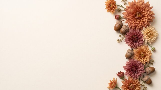 A beautiful and festive thanksgiving floral arrangement provides a warm and inviting backdrop for holiday celebrations perfect for photos invitations or seasonal decorations embracing the