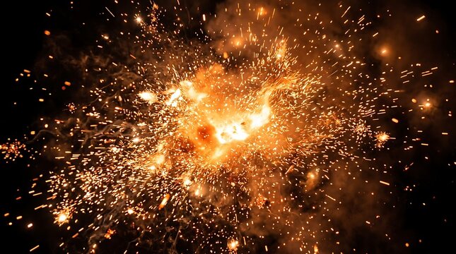 Radiant cosmic explosion in deep space.