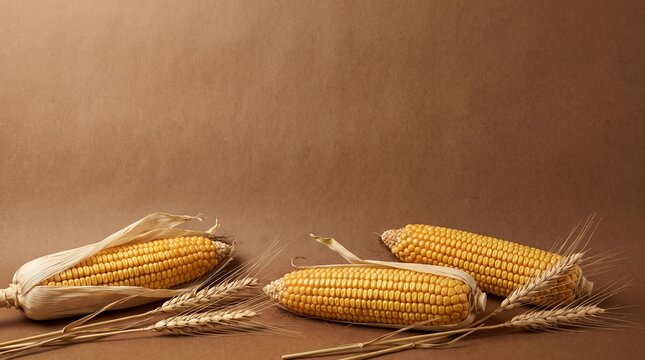 A warm and inviting thanksgiving background featuring golden indian corn and autumn hues perfect for holiday celebrations festive gatherings and expressing gratitude for the blessings