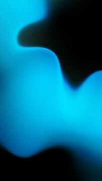 Vertical composition of abstract liquify background featuring neon cyan dark blue blurred aura with grain frosted particle texture, ideal for premium mobile screen designs.