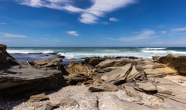 spectacular rocky coastline of De Hoop Nature Reserve, Western Cape, South Africa