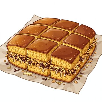 Indonesian Sweet Martabak Pancake Illustration