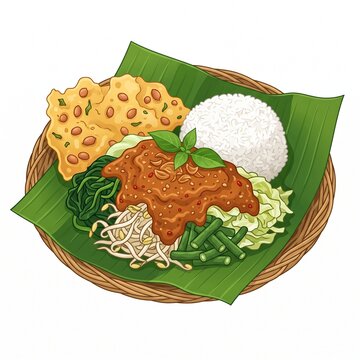 Javanese Pecel Vegetables with Peanut Sauce