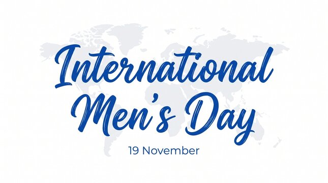 International men's day text design with date 19 november
