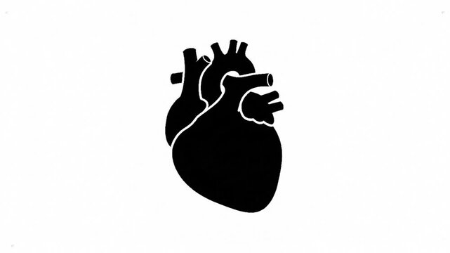 Anatomy of human heart vector icon for medical, healthcare, and cardiology design concept.