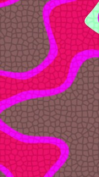 Vibrant mosaic pattern with abstract colorful waves and organic textures.