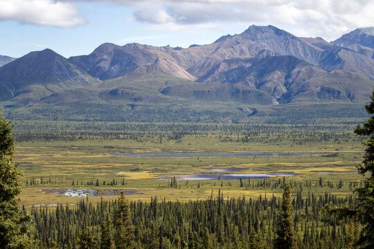 Mountains on the Glenn Highway in Alaska