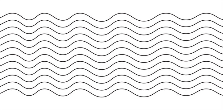 Waves line set. Wave ornament pattern. Set of wavy zigzag lines. Wave thin line background. Vector zigzag and wavy horizontal underline. Vector