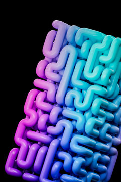 3D Pastel Maze Structure