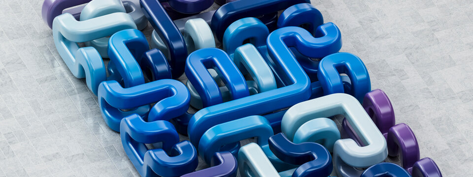 3D Blue Maze Pattern