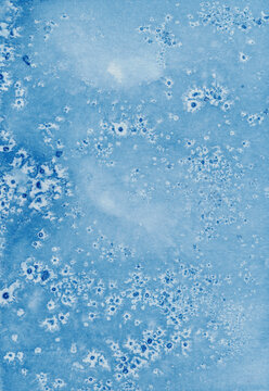 Soft Blue Watercolor Texture Background Abstract with Oceanic pattern