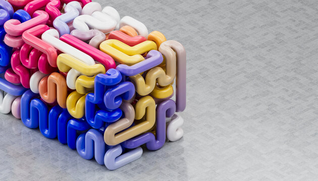 3D Color Puzzle Block