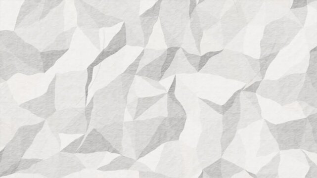 Grey crumpled paper texture stop motion animation, wrinkled paper background with soft folds and creases, changing designs, abstract overlay