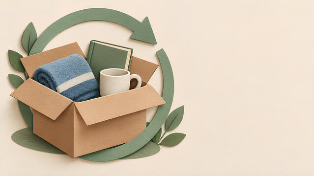 Household Items Reuse and Second Life Circular Economy Concept