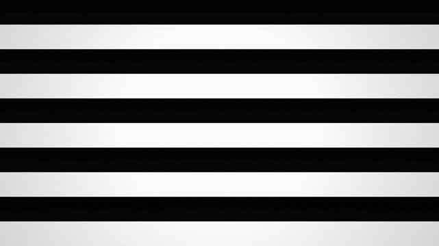 Black white horizontal stripes seamless loop motion background