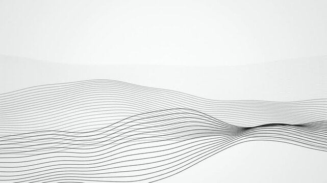 Topographic wave contour lines undulating seamless loop motion