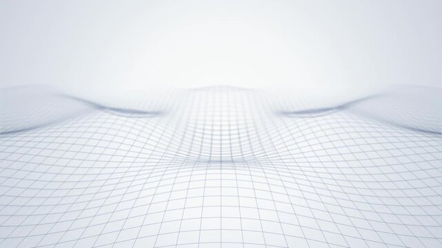 Wireframe grid undulating seamless loop abstract background