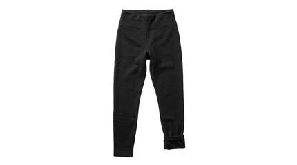 Black high-waisted leggings with fleece lining for women's winter fashion © Lora