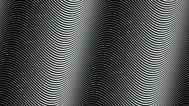 White line wave pattern moving seamless loop motion background