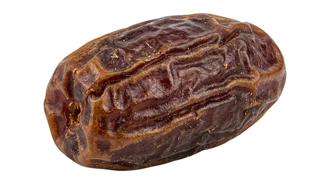 Close-up of a fresh juicy date fruit on white background