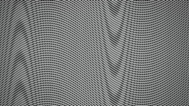White grid mesh undulating waves seamless loop motion background
