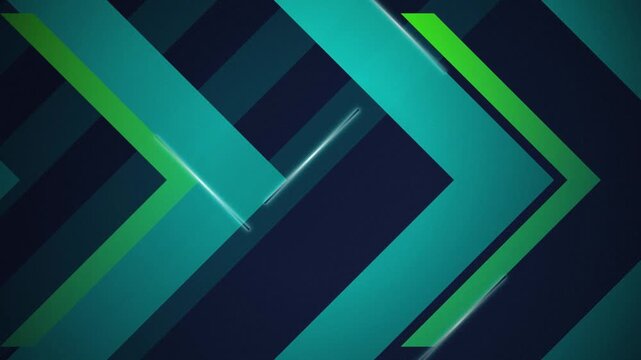 Cyan chevron arrow geometric shapes sliding seamless loop motion
