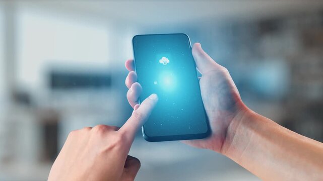 Concept design of managing online documents with cloud storage, digital file management, and secure sharing. Online documents improve workflow, online documents enhance security. Gist