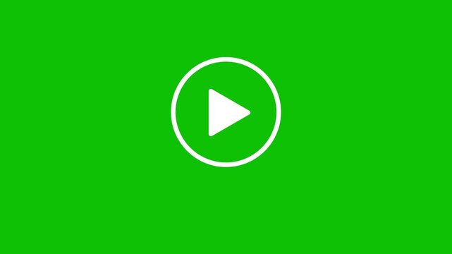 Mouse click on animated pause and play button video