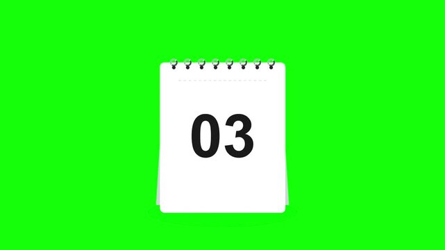 Calendar Date Number Animation
