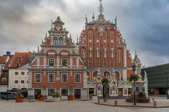Historic House of the Blackheads Facade in Riga Old Town