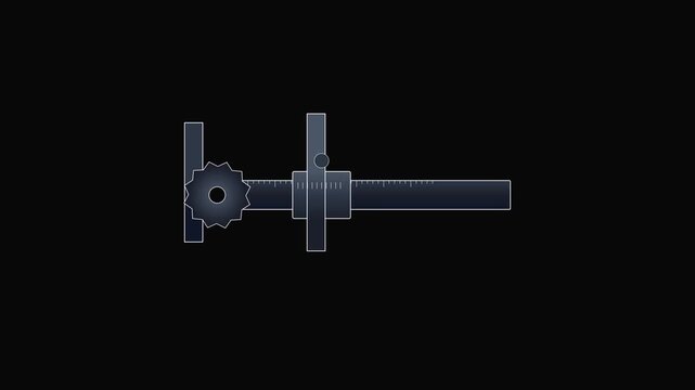 Precision Measurement Tool Adjustment Animated Graphic Loop