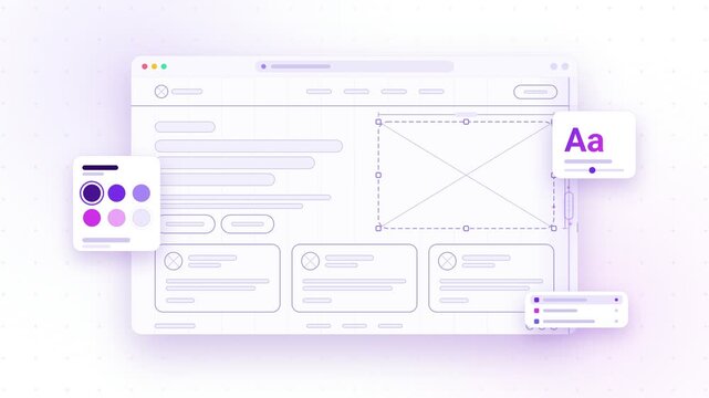 Modern Website Builder UI UX Design Animation