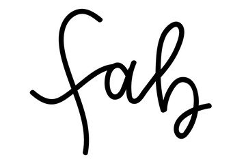 Png fab hand lettering calligraphy typography © Rawpixel.com