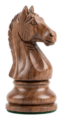 Carved wooden horse chess knight on transparent background © vadymstock