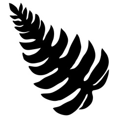 Monstera silhouette png, leaf collage element, transparent background © Rawpixel.com