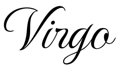 Virgo word png, simple typography digital sticker in transparent background © Rawpixel.com