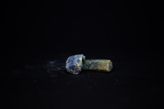 sapphire mineral from Brazil with black background