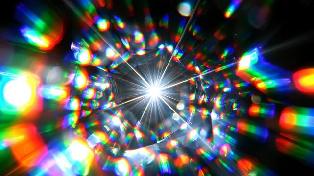 Prismatic Light Bursts in a Kaleidoscope of Color