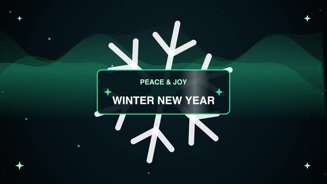 Nordic Winter Night New Year Animation