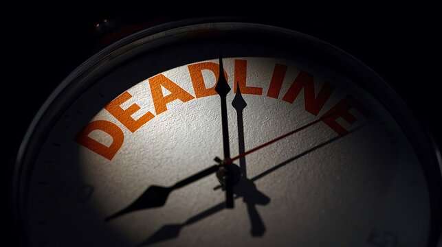Urgent Deadline: Time Running Out on a Grungy Clock Face