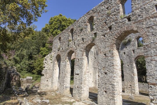Basilica, Roman ruined city of Butrint, Albania