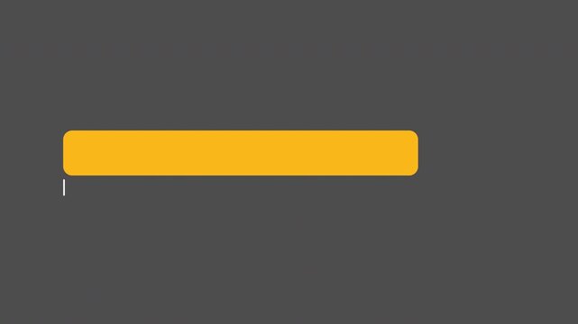 Amber yellow rounded lower third name bar with a white subtitle bar sliding in
