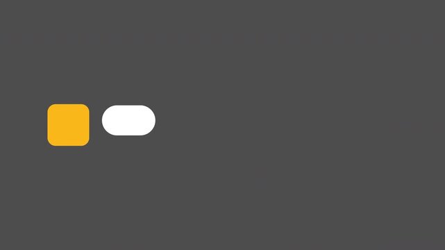 Creator profile lower third with a rounded square avatar slot and white name capsule