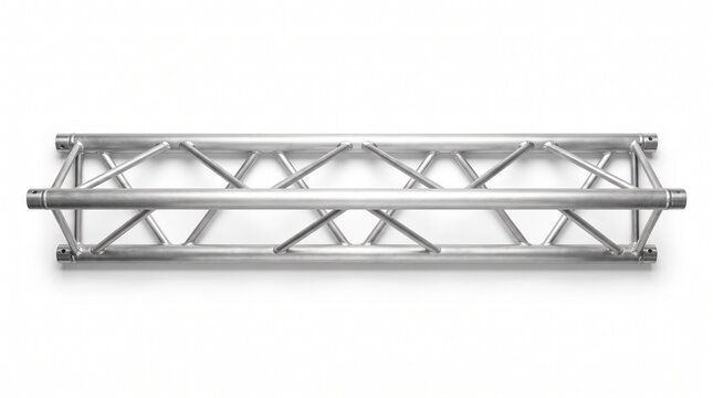 Aluminum Lighting Truss Section Isolated on White Background