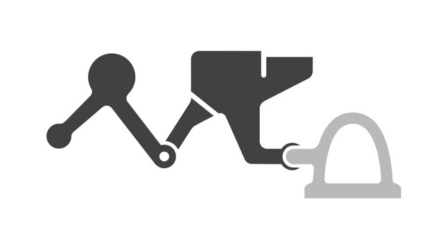 Middle ear ossicles and auditory bone chain featuring the malleus incus and stapes in a minimalist monochromatic flat vector illustration for audiology and medical science education