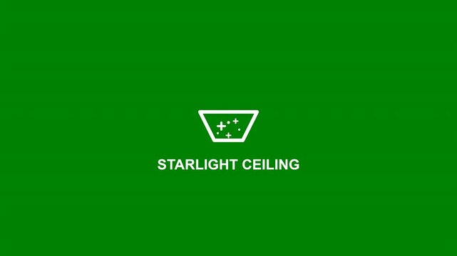 Starlight ceiling interior icon animation isolated on transparent alpha background